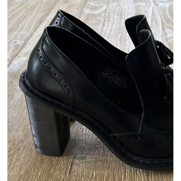 Dr. Martens Jessyca Black Slip On Tassel Heel Ankle Bootie Leather Size US 10 - Picture 4 of 6